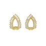Crystal teardrop stud earrings